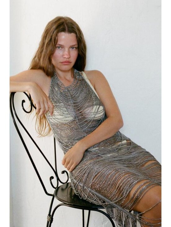 Zara Dresses & Skirts - ZARA SPARKLY HALTER MINI DRESS 3920/241/808